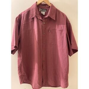 Columbia Men's‎ Size Large Short Sleeve Button Down Shirt Outdoors Hiking Camp